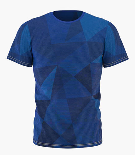 Camiseta Full Print Modelo Blue Triangles