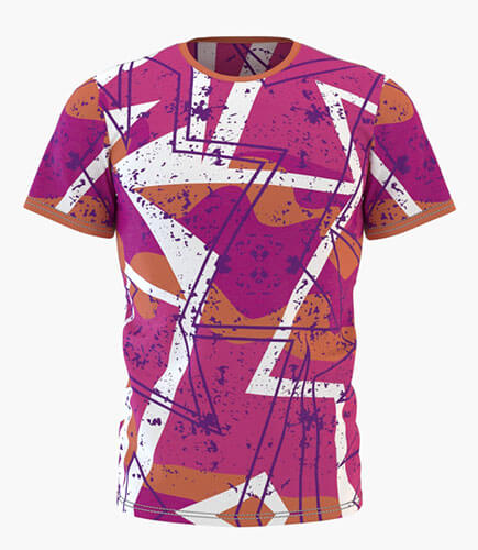 Camiseta Full Print Modelo Abstract Pink