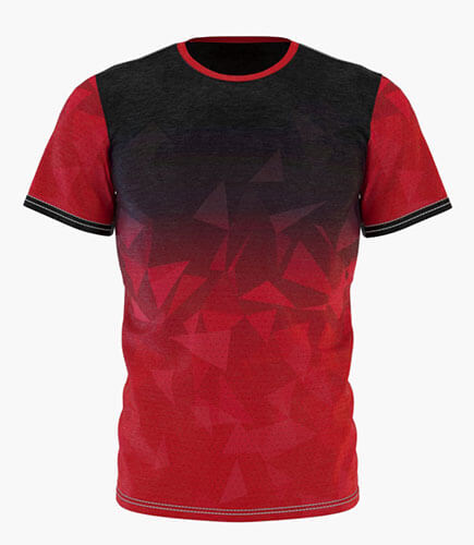 Camiseta Full Print Modelo Red Triangles